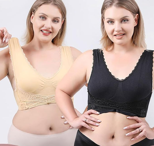 Comfy corset bra front cross side buckle lace bras - Last day 30% off